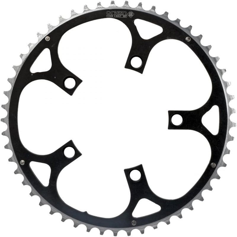 Origin8 Alloy Ramped Chainrings - Black/Silver, 6061-T6 Alloy, 8/9/10-Speed Compatible